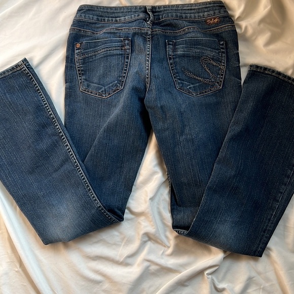 Silver boot cut/ flare jeans sz 28 - Picture 2 of 2